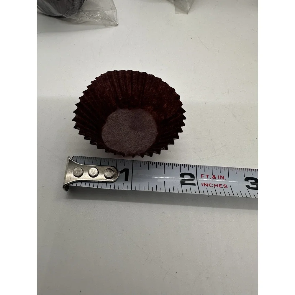 Mini Brown Cupcake Liners 1
